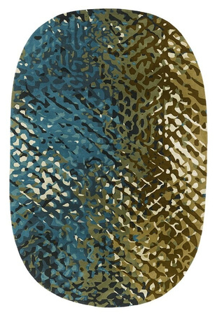 Toulemonde Bochart Apidea Bleu Vert carpet