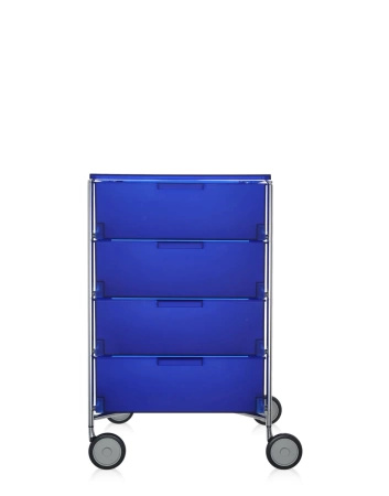 Mobil 4 Drawers With Wheels Dresser Blue