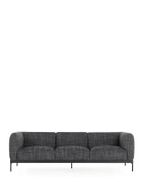 Asia Sofa Three-Seater (Cotone Structure) Czarny