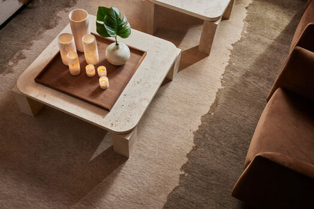 Reza's New Age Runway Rug Beige