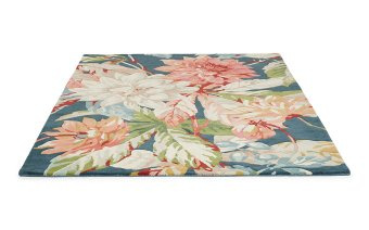 Sanderson Dahlia Rosehip Teal Carpet 050608