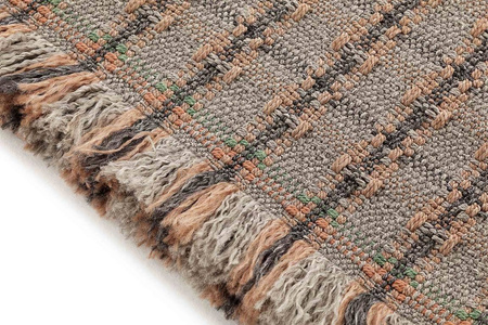 Gan Garden Layers Checks Terracotta Carpet