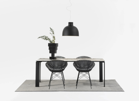  Four Ceramic 158x79 cm Black Nature Tundra Table
