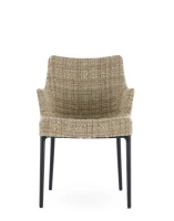 Eleganza Nia Peony Plain Chair Black Cream