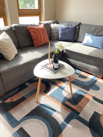 Louis de Poortere Module Carpet Camel Blue 9196