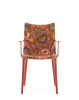 H.H.H. Upholstered Fabric Chair Rust Lacque