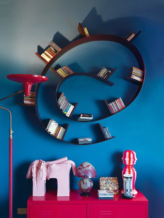 Bookworm Metal 17 Book Shelves 8.2m Black Gold