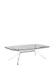 Blast Rectangular Table Transparent Smoky Chrome