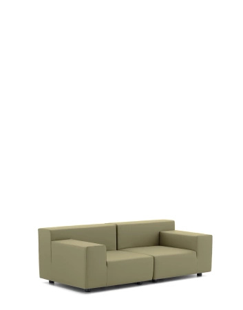 Plastics Tech Fabric Two-Seater Sofa Green