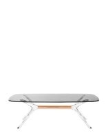 Blast Rectangular Table Transparent Smoky Bronze