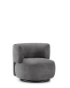 K-Waiting Chenille Armchair Gray