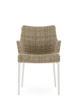 Eleganza Nia Peony Plain Chair White Cream