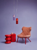 Foliage Trevira Armchair Red Gray