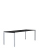  Four Rectangular 223x79 cm Aluminum Table Black