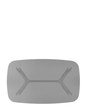 Blast Rectangular Stolik Przezroczysty Chrom Dymny