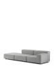 Plastics Outdoor Two-Seater + Pouf Sofa Szary