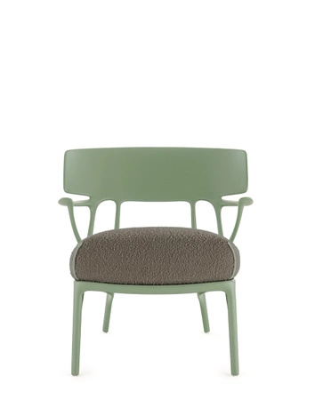 A.I. Lounge Bouclé Chair Green Gray