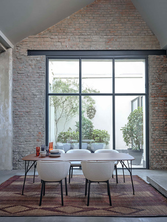 Viscount of Wood Rectangular Stół Czarny Walnut