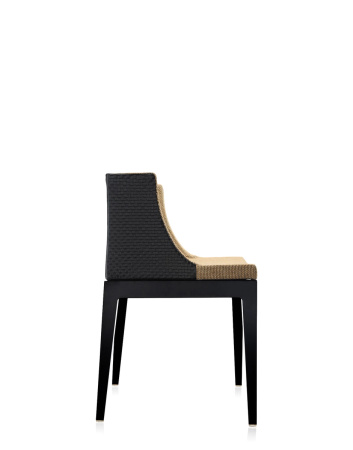 Mademoiselle Kravitz Black Raffia Fabric Woven Fabric Chair