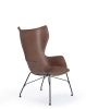K/Wood Slatted Ash Krzesło Ciemne Drewno Czarny FSC™