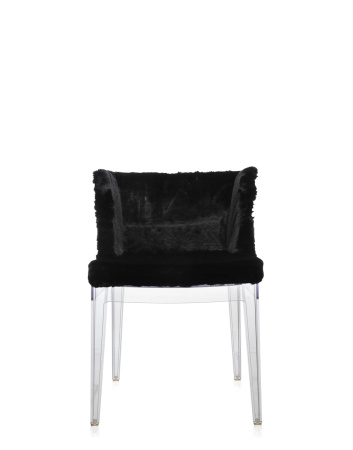 Mademoiselle Kravitz Chair Transparent Faux-Fur Woven Fabric