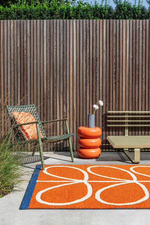 Orla Kiely Linear Stem Orange Carpet 464403