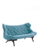 Foliage Velvet Sofa Czarny Petrol