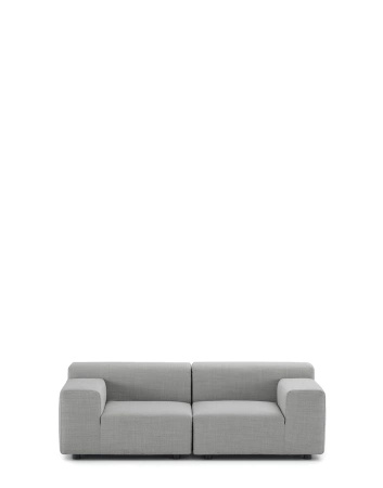 Plastics Outdoor Two-Seater Sofa Gray