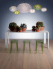  Four Rectangular 158x79 cm Aluminum Table White