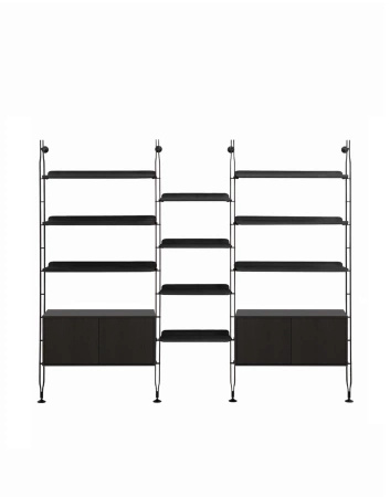 Adam Wood with Container 3 Bookcase Black Ash
