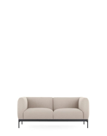 Asia Two-Seater Sofa (Cotone Plain) Beige