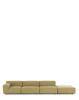 Plastics Outdoor Liberty 3 Seater + 1 Pouf Obi Check Sofa Yellow