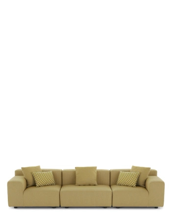 Plastics Outdoor Liberty 3 Seater Sofa Yellow