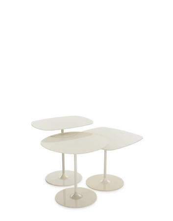 Thierry Trio Tavolini Outdoor Tables White