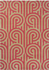 Florence Broadhurst Turnabouts Claret Carpet 039200