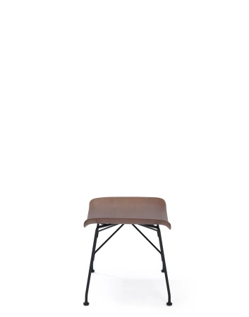 S/Wood Slatted Ash Footrest Dark Wood Black FSC™