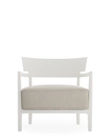 Cara Mat Armchair White Beige