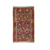 Wool kilim afghan rug multicolored 100095 147x91