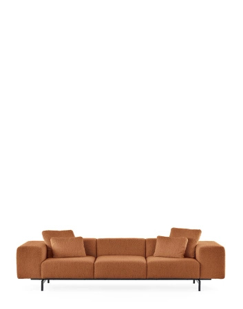 Largo Three-Seater Curly Sofa Orange