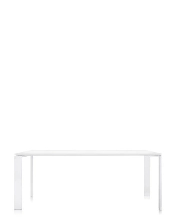 Four Rectangular Stół Biały Biały