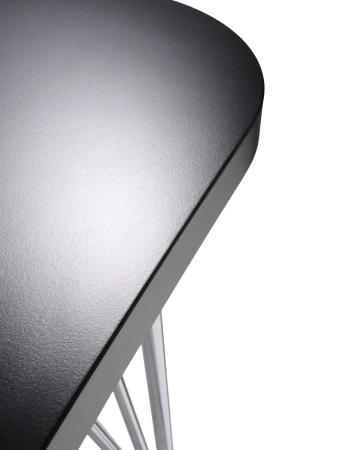 Max 190x90 cm Table on Wheels Anthracite Chrome Plated