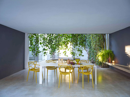 Four Square 128x128 cm Aluminum Table White