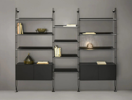 Adam Wood with Container 2 Bookcase Dark Wood