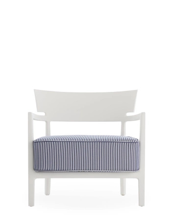 Cara Mat Outdoor Armchair White Blue