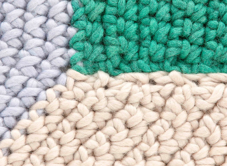 Gan Crochet Mono Blue Rug