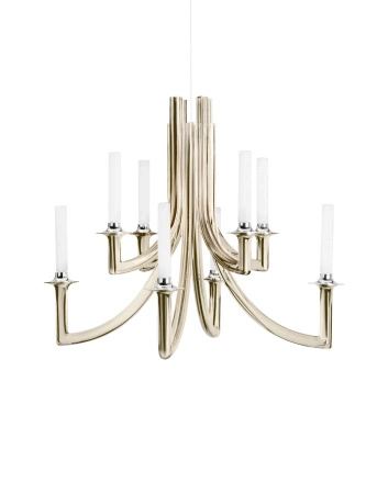Khan Metal Bronze Shiny Chandelier