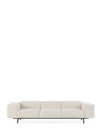 Largo Three-Seater Curly Sofa White