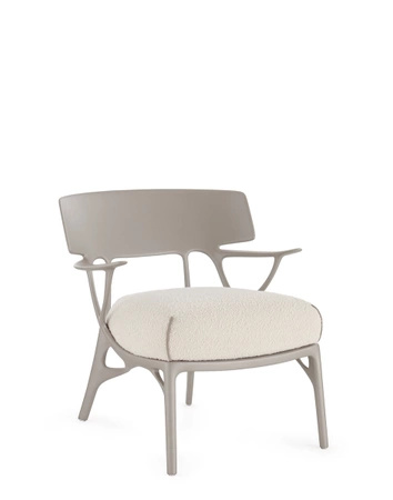 A.I. Lounge Bouclé Chair Gray Beige