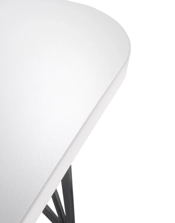 Max 160x80 cm Table on Wheels White Black