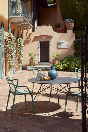 Glossy Outdoor Ø128 cm Table White